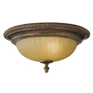 Lampa sufitowa Plafon Kelham Hall FE-KELHAM-HALL-F Elstead Lighting 2x60W E27 Złoty Stal