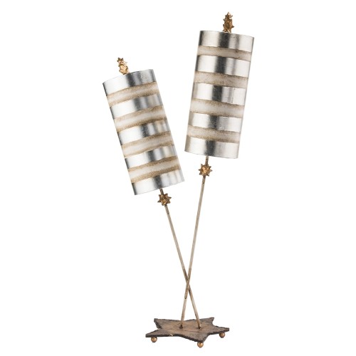Lampa stołowa Nettle Luxe FB-NETTLELUX-S-TL Elstead Lighting 2xE27 Stal miękka
