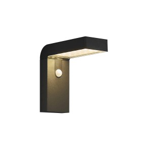 Lampa Ścienna Nordlux Solar Led Plastik Czarny z wbudowanym sensorem.