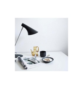 Lampa Stołowa Nordlux E14 40W Metal Czarny obok filiżanki herbaty na biurku.