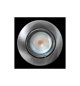 Lampa sufitowa Oprawa podtynkowa MIXIT NORDLUX 1x8W Srebrny Metal z bliska.