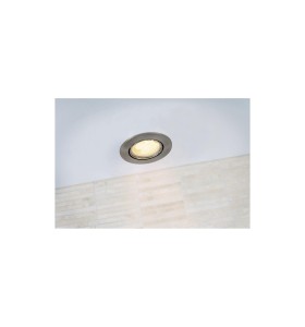 Lampa sufitowa Oprawa podtynkowa MIXIT NORDLUX 1x8W Srebrny Metal zamontowana w suficie.