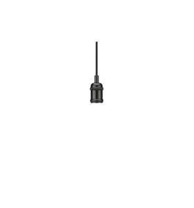 Lampa Wisząca Nordlux E27 60W Metal Czarny/Chrom na białym tle.