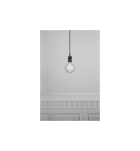 Lampa Wisząca Nordlux E27 60W Metal Czarny/Chrom na białym tle.
