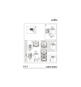 Instrukcja montażu Lampa Ścienna Nordlux LED Aluminium Szary