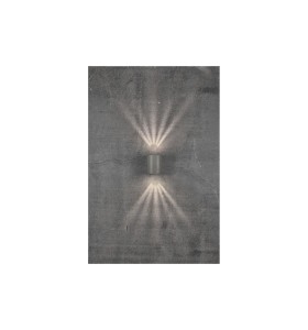 Lampa Ścienna Nordlux LED Aluminium Szary na ścianie.