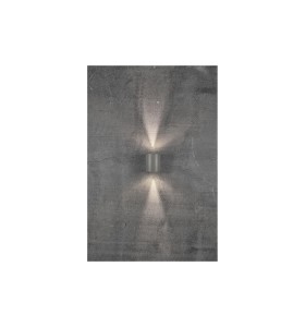 Lampa Ścienna Nordlux LED Aluminium Szary na betonowej ścianie