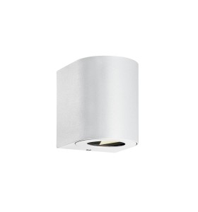 Lampa Ścienna Nordlux LED Aluminium Biały na białym tle.