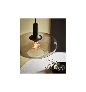 Lampa Wisząca Nordlux E27 60W Czarny nad stołem.