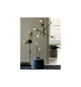 Lampa ścienna Kinkiet Nordlux E27 2X28W Metal Mat Czarny w nowoczesnym wnętrzu.