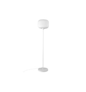 Lampa Podłogowa Nordlux E27 40W Metal Biały z abażurem w kształcie walca.