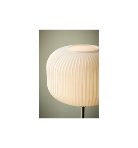 Lampa Podłogowa Nordlux E27 40W Metal Biały z białym kloszem.