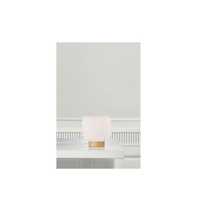 Lampa Stołowa Nordlux E27 40W Brązowy na białym tle.