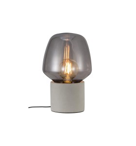 Lampa Stołowa Nordlux E27 25W z szarym betonowym kloszem.
