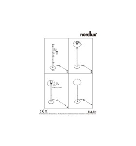 Instrukcja montażu lampy podłogowej Nordlux E27 40W Metal Czarny.