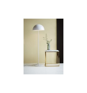 Lampa Podłogowa Nordlux E27 40W Metal Biały obok stolika z wazonem.