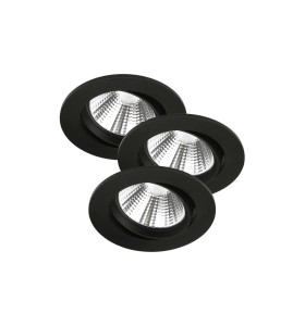 Lampa sufitowa Oprawa podtynkowa FREMONT NORDLUX 3x5,5W LED Czarny Tworzywo
