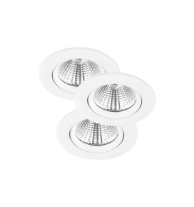 Lampa sufitowa Oprawa podtynkowa FREMONT NORDLUX 3x5,5 LED Biały Tworzywo