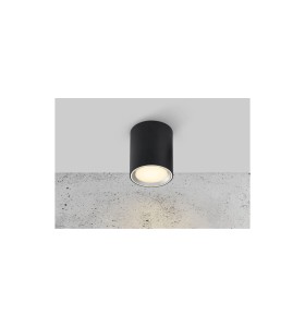 Lampa sufitowa Oprawa natykowa TUBA FALLON NORDLUX 1x5,5W LED Czarny Metal na tle betonowej ściany