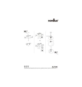 Instrukcja montażu Lampa Wisząca Nordlux E27 60W Czarny.