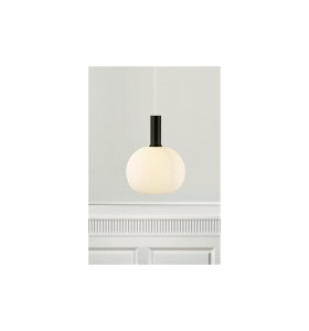 Lampa Wisząca Nordlux E27 60W Czarny/Mosiądz zawieszona na tle jasnej ściany.