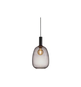 Lampa Wisząca Nordlux E27 60W Czarny z przezroczystym kloszem.