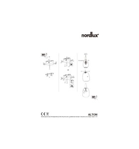 Instrukcja montażu Lampa Wisząca Nordlux E27 60W Czarny.