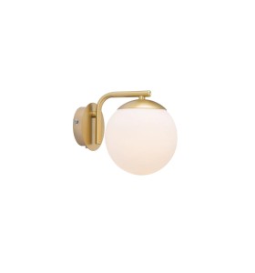 Lampa ścienna Kinkiet Nordlux E14 40W Metal Mosiądz z białym kloszem
