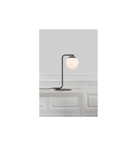 Lampa Stołowa Nordlux E14 40W Metal Czarny na białym biurku.
