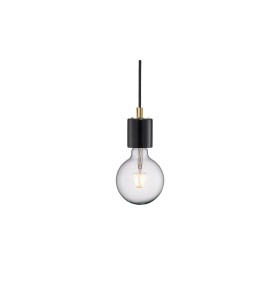Lampa Wisząca Nordlux E27 60W Marmur Czarny z żarówką edison.