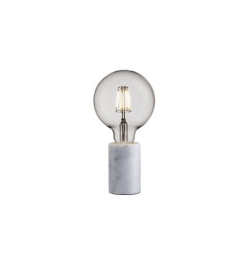 Lampa Stołowa Nordlux E27 60W Marmur Biały z podstawą marmurową.