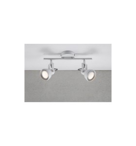 Lampa sufitowa Spot ASLAK NORDLUX 2x35W GU10 w kolorze białego metalu.