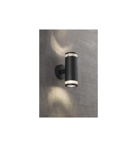 Lampa Ścienna Nordlux GU10 2X28W Aluminium Czarny na ścianie.