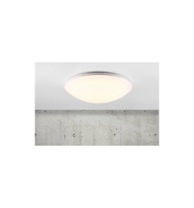 Lampa sufitowa Plafon okrągły ASK NORDLUX 1x32W LED Biały Metal- zamontowana na suficie.