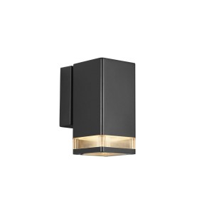 Lampa Ścienna Nordlux GU10 20W Aluminium Czarny na białym tle.