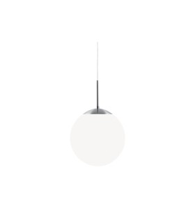 Lampa Wisząca Nordlux E27 25W, minimalistyczny design, biała kula.