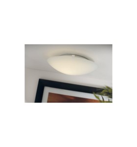 Lampa sufitowa Plafon okrągły STANDARD NORDLUX 1x60W E27 Biały Szkło zamontowana na suficie.