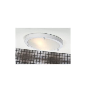 Lampa sufitowa plafon okrągły ANCONA Nordlux 2x40W Biały Metal zamontowana na suficie.