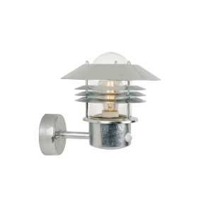 Lampa Ścienna Nordlux E27 60W Srebrny zamontowana na ścianie.