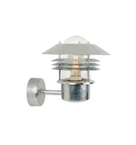 Lampa Ścienna Nordlux E27 60W Srebrny na białym tle.