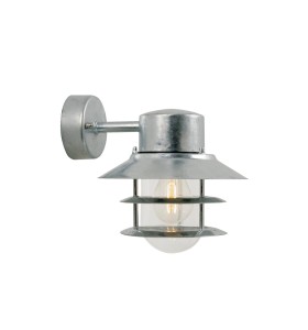 Lampa Ścienna Nordlux E27 60W Srebrny – Metalowa lampa ścienna z widoczną żarówką.