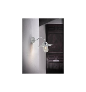 Lampa Ścienna Nordlux E27 60W Srebrny zamontowana na ścianie.