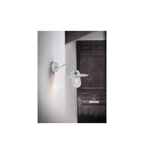 Lampa Ścienna Nordlux E27 60W Srebrny zamontowana na ścianie.
