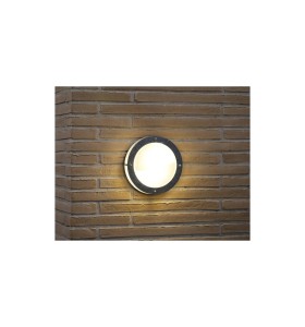 Lampa Ścienna Nordlux E27 60W Srebrny zamontowana na ceglanej ścianie