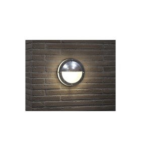 Lampa Ścienna Nordlux E27 60W Srebrny zamontowana na ceglanej ścianie.