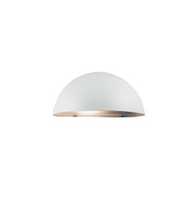 Lampa Ścienna Nordlux E27 60W Biały z półokrągłym kloszem.