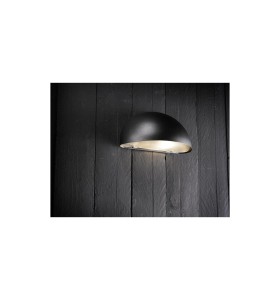 Lampa Ścienna Nordlux E14 40W Czarny zamontowana na ciemnej ścianie.