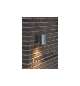 Lampa Ścienna Nordlux GU10 35W Metal Aluminium zamontowana na ceglanej ścianie.