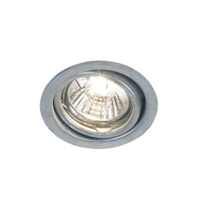 Lampa sufitowa Oprawa podtynkowa TIP NORDLUX 1x35W LED Srebrny Metal z włączonym żarówką.
