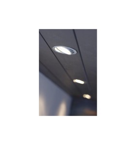 Lampa sufitowa Oprawa podtynkowa TIP NORDLUX 1x35W LED Srebrny Metal zamontowana na suficie.